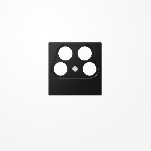 Jung A561-4SAT2SWM Abdeckung für 4-Loch SAT-TV-Steckdose (Axing) 4fach, Thermoplast lackiert, Serie A, graphitschwarz matt