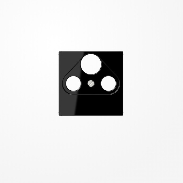 Jung A561BFPLSATSW Abdeckung für Universal-Sat/BK-Dosen 1fach, Thermoplast, Serie A, schwarz