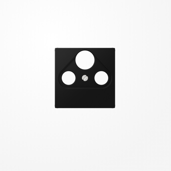 Jung A561BFPLSATSWM Abdeckung für Universal-Sat/BK-Dosen 1fach, Thermoplast lackiert, Serie A, graphitschwarz matt