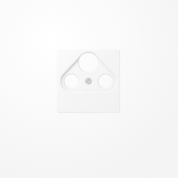 Jung A561BFPLSATWWM Abdeckung für Universal-Sat/BK-Dosen 1fach, Thermoplast lackiert, Serie A, schneeweiß matt