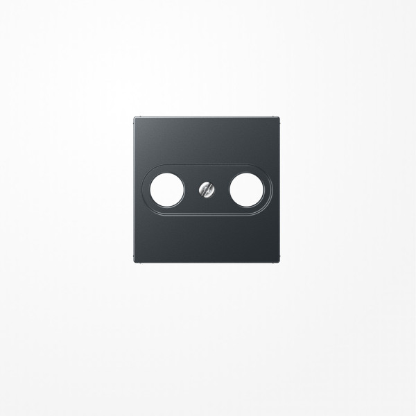 Jung A561BFPLTVANM Abdeckung für Antennendosen 1fach, Thermoplast lackiert, Serie A, anthrazit matt