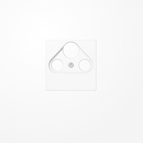 Jung A561PLSATWW Abdeckung für Universal-Sat/BK-Dosen 1fach, Duroplast, Serie AS/A, alpinweiß