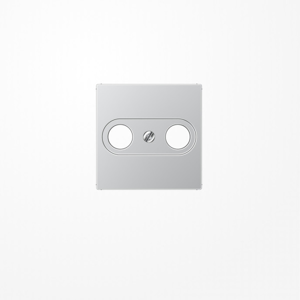 Jung A561PLTVAL Abdeckung für Antennendosen 1fach, Duroplast lackiert, Serie A, aluminium