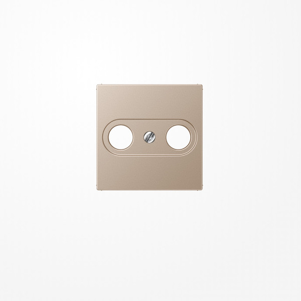 Jung A561PLTVCH Abdeckung für Antennendosen 1fach, Duroplast lackiert, Serie A, champagner