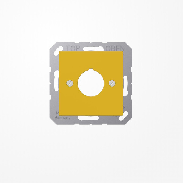 Jung A564GE Abdeckung für Befehlsgeräte mit 22,5mm Ø 1fach, Duroplast, Serie AS/A, gelb
