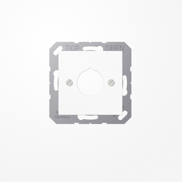 Jung A564WW Abdeckung für Befehlsgeräte mit 22,5mm Ø 1fach, Duroplast, Serie AS/A, alpinweiß