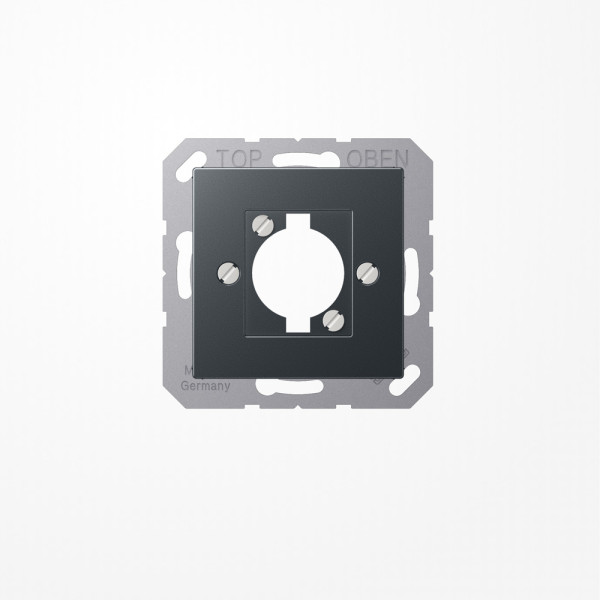 Jung A568-1BFANM Abdeckung für Lautsprecher-Buchse, für XLR-Steckverbinder (D-Serie) 1fach, Thermoplast lackiert, Serie A, anthrazit matt