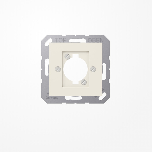 Jung A568BF Abdeckung für XLR-Steckverbinder (P-Serie) 1fach, Thermoplast, Serie AS, weiß