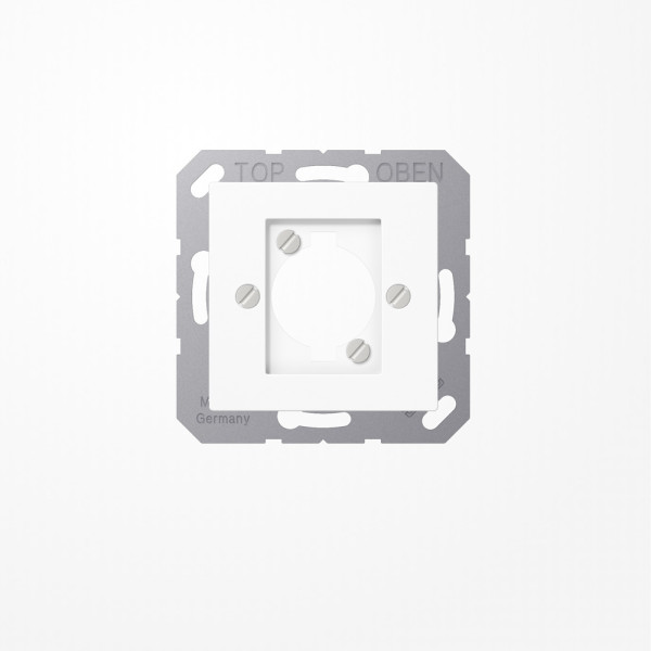 Jung A568BFWW Abdeckung für XLR-Steckverbinder (P-Serie) 1fach, Thermoplast, Serie AS/A, alpinweiß