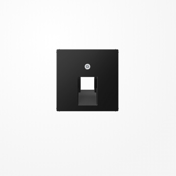 Jung A569-1BFPLUASWM Abdeckung für IAE/UAE-Anschlussdosen 1x8-polig, Thermoplast lackiert, Serie A, graphitschwarz matt