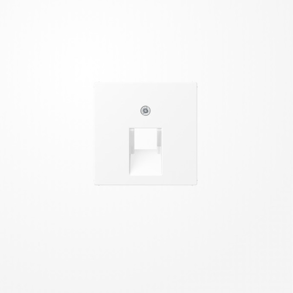 Jung A569-1BFPLUAWWM Abdeckung für IAE/UAE-Anschlussdosen 1x8-polig, Thermoplast lackiert, Serie A, schneeweiß matt