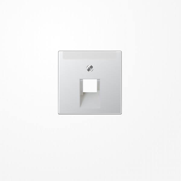 Jung A569-1PLUAAL Abdeckung für IAE/UAE-Anschlussdosen 1x8-polig, Duroplast lackiert, Serie A, aluminium