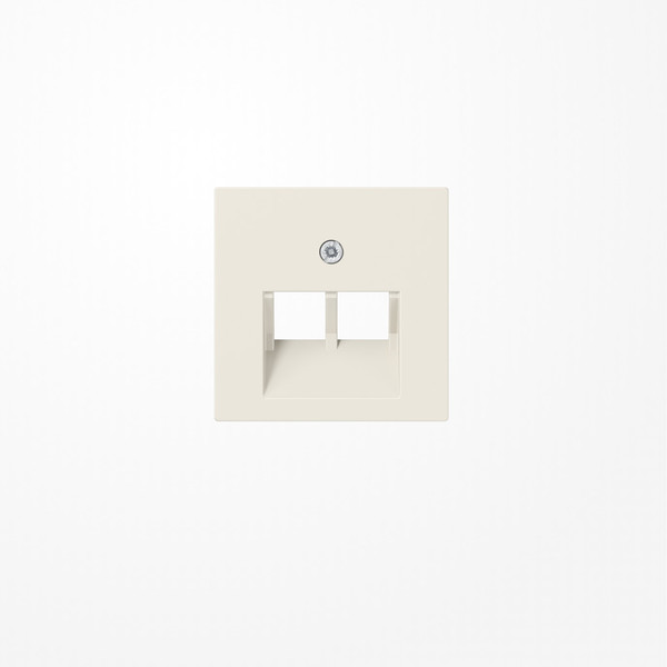 Jung A569-2BFPLUA Abdeckung für IAE/UAE-Anschlussdosen 2x8-polig, Thermoplast, Serie AS, weiß