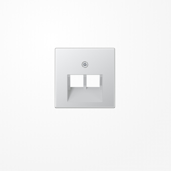 Jung A569-2BFPLUAAL Abdeckung für IAE/UAE-Anschlussdosen 2x8-polig, Thermoplast lackiert, Serie A, aluminium