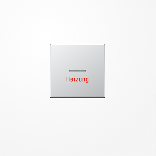 Jung A590HAL Wippe mit Lichtleiter, Aufschrift Heizung, Duroplast lackiert, Serie A, aluminium