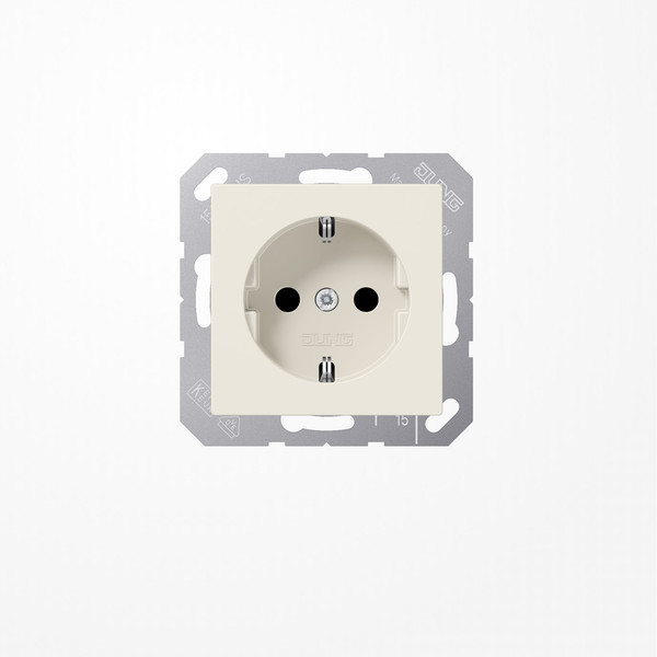 Jung ABA1520 SCHUKO-Steckdose, 16 A 250 V ~, Duroplast antibakteriell, Serie AS, weiß