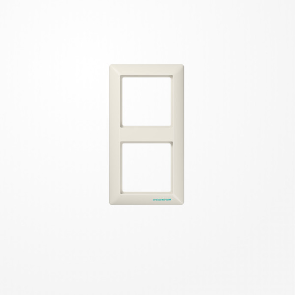 Jung ABAS582 Rahmen 2fach, senkrechte und waagerechte Montage, Duroplast antibakteriell, AS 500 antibakteriell, weiß