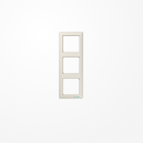 Jung ABAS583 Rahmen 3fach, senkrechte und waagerechte Montage, Duroplast antibakteriell, AS 500 antibakteriell, weiß