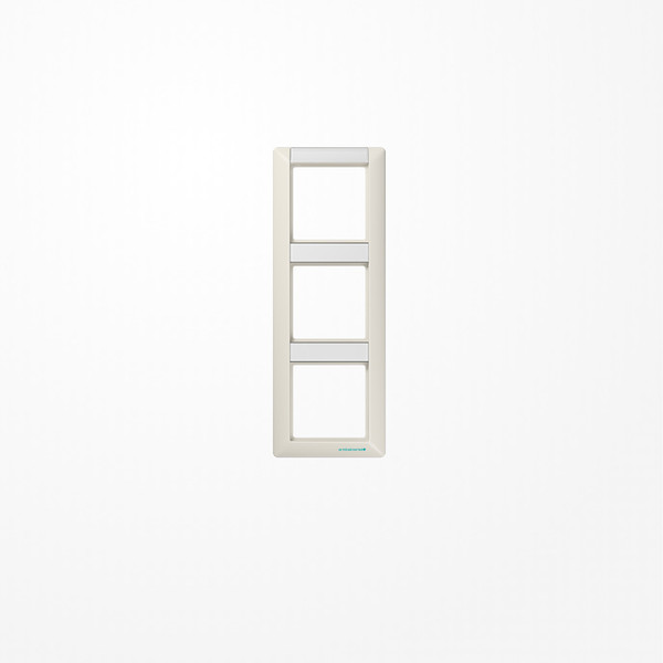 Jung ABAS583NA Rahmen 3fach, mit Schriftfeld, senkrechte Montage, Duroplast antibakteriell, AS 500 antibakteriell, weiß