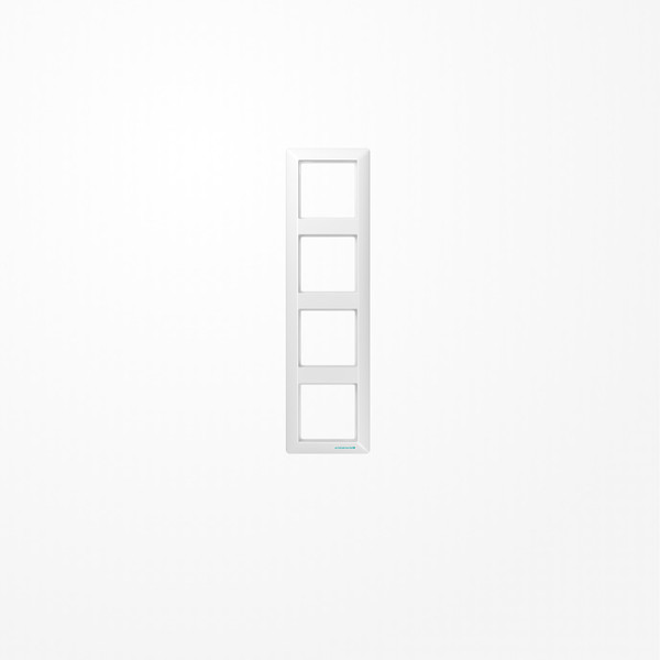 Jung ABAS584WW Rahmen 4fach, senkrechte und waagerechte Montage, Duroplast antibakteriell, AS 500 antibakteriell, alpinweiß