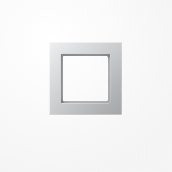 Jung AC581AL Rahmen 1fach, senkrechte und waagerechte Montage, Duroplast lackiert, A CREATION, aluminium