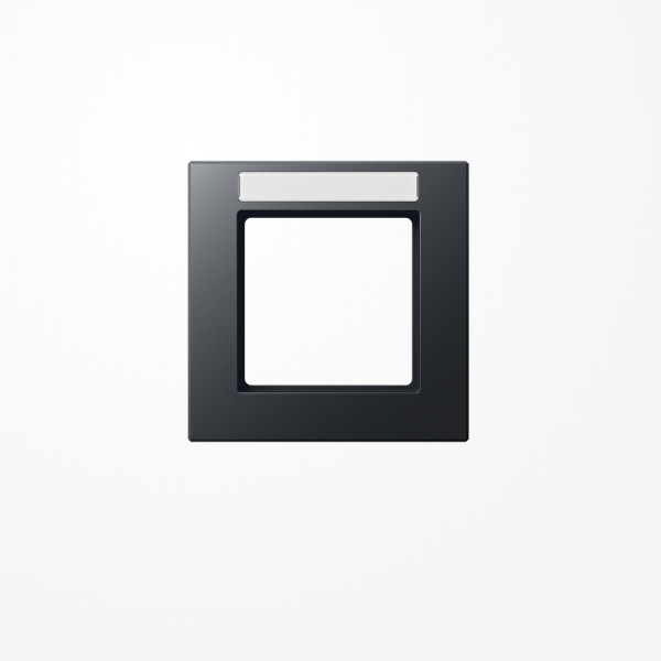 Jung AC581BFNAANM Rahmen 1fach, mit Schriftfeld, senkrechte und waagerechte Montage, Thermoplast lackiert, A CREATION, anthrazit matt