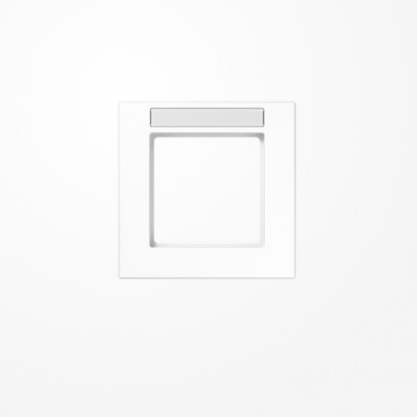 Jung AC581BFNAWW Rahmen 1fach, mit Schriftfeld, senkrechte und waagerechte Montage, Thermoplast, A CREATION, alpinweiß