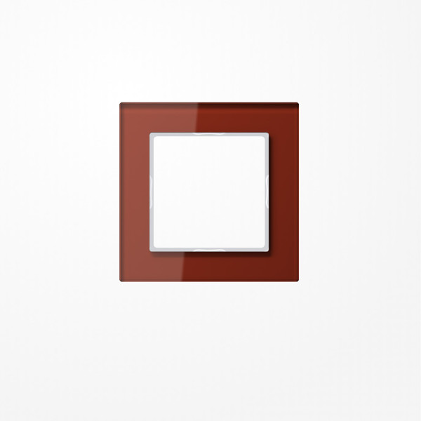 Jung AC581GLRT Glasrahmen 1fach, senkrechte und waagerechte Montage, Glas, A CREATION, rot