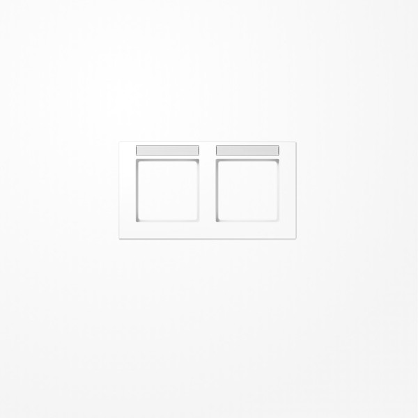 Jung AC5820BFNAWW Rahmen 2fach, mit Schriftfeld, waagerechte Montage, Thermoplast, A CREATION, alpinweiß