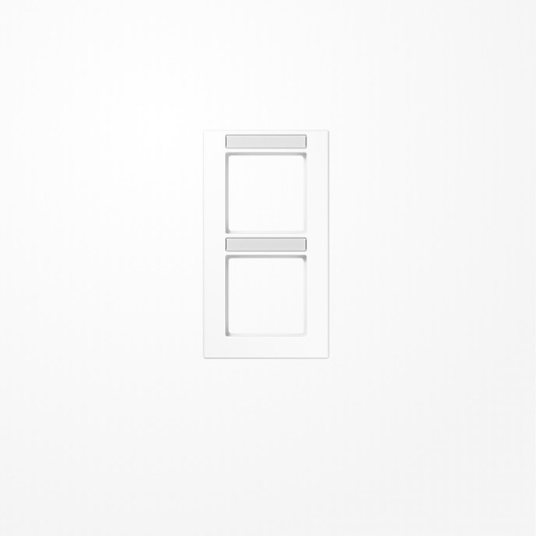 Jung AC582BFNAWW Rahmen 2fach, mit Schriftfeld, senkrechte Montage, Thermoplast, A CREATION, alpinweiß