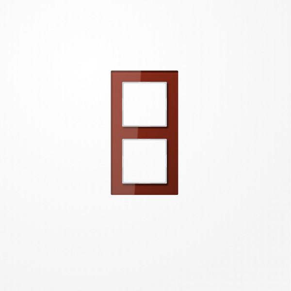 Jung AC582GLRT Glasrahmen 2fach, senkrechte und waagerechte Montage, Glas, A CREATION, rot