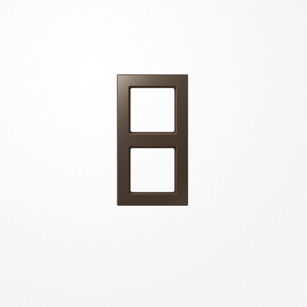 Jung AC582MO Rahmen 2fach, senkrechte und waagerechte Montage, Duroplast lackiert, A CREATION, mokka