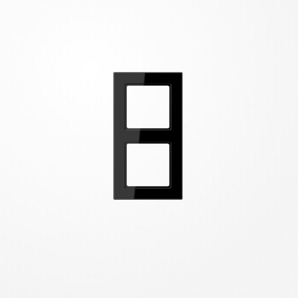 Jung AC582SW Rahmen 2fach, senkrechte und waagerechte Montage, Duroplast, A CREATION, schwarz