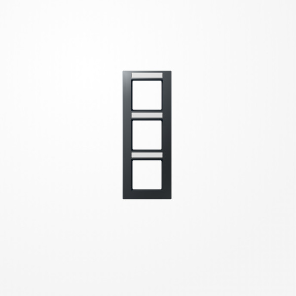 Jung AC583BFNAANM Rahmen 3fach, mit Schriftfeld, senkrechte Montage, Thermoplast lackiert, A CREATION, anthrazit matt