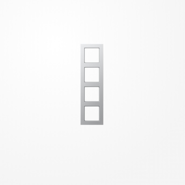 Jung AC584AL Rahmen 4fach, senkrechte und waagerechte Montage, Duroplast lackiert, A CREATION, aluminium