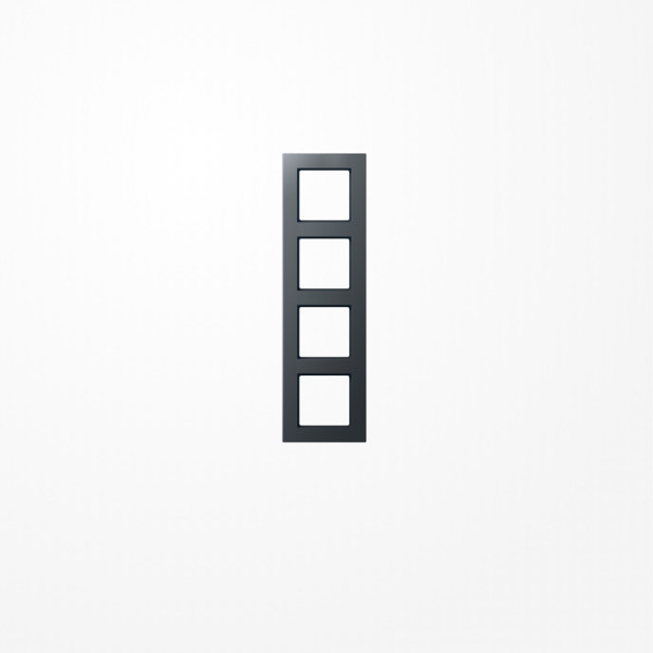 Jung AC584BFANM Rahmen 4fach, senkrechte und waagerechte Montage, Thermoplast lackiert, A CREATION, anthrazit matt