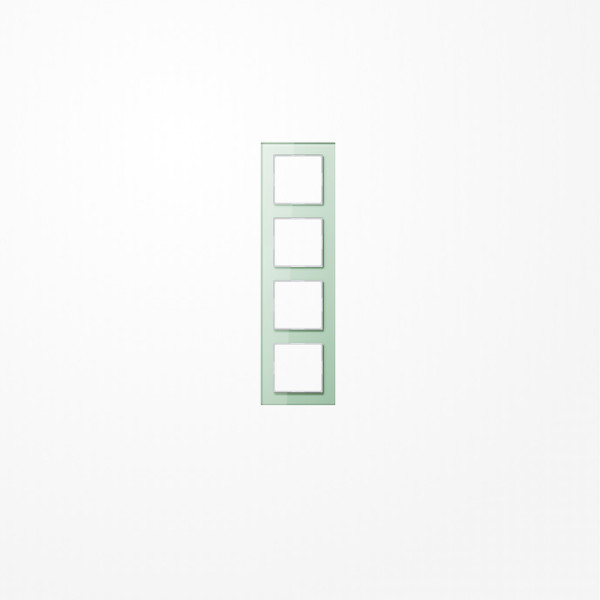 Jung AC584GLWMT Glasrahmen 4fach, senkrechte und waagerechte Montage, Glas, A CREATION, mattweiß