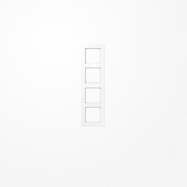 Jung AC584WW Rahmen 4fach, senkrechte und waagerechte Montage, Duroplast, A CREATION, alpinweiß