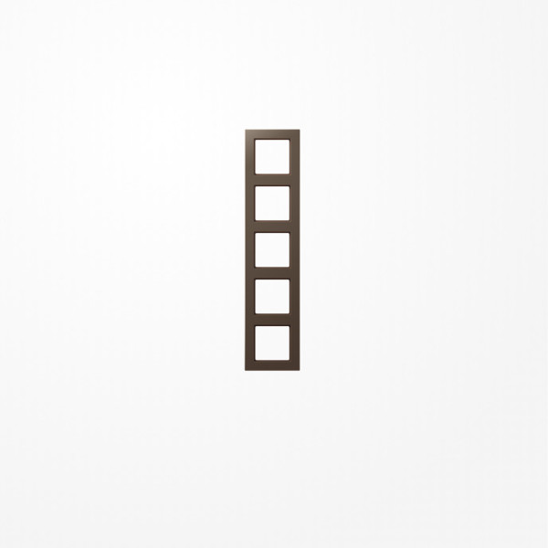 Jung AC585MO Rahmen 5fach, senkrechte und waagerechte Montage, Duroplast lackiert, A CREATION, mokka