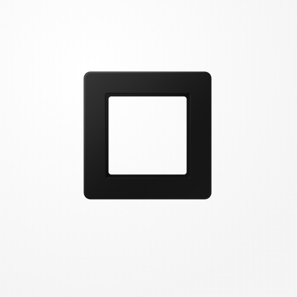 Jung AF581BFSWM Rahmen 1fach, senkrechte und waagerechte Montage, Thermoplast lackiert, A FLOW, graphitschwarz matt