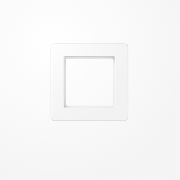 Jung AF581BFWWM Rahmen 1fach, senkrechte und waagerechte Montage, Thermoplast lackiert, A FLOW, schneeweiß matt