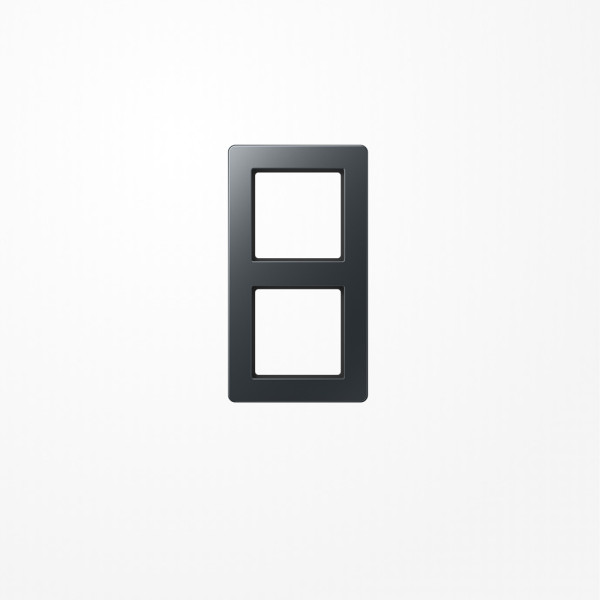 Jung AF582BFANM Rahmen 2fach, senkrechte und waagerechte Montage, Thermoplast lackiert, A FLOW, anthrazit matt