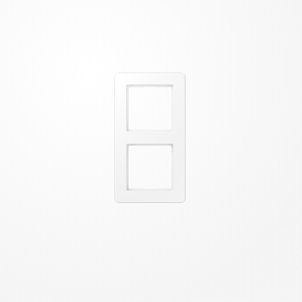 Jung AF582BFWWM Rahmen 2fach, senkrechte und waagerechte Montage, Thermoplast lackiert, A FLOW, schneeweiß matt