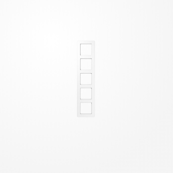 Jung AF585BFWW Rahmen 5fach, senkrechte und waagerechte Montage, Thermoplast, A FLOW, alpinweiß