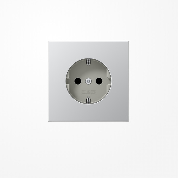 Jung AL1520 SCHUKO-Steckdose, 16 A 250 V ~, Serie LS, Aluminium