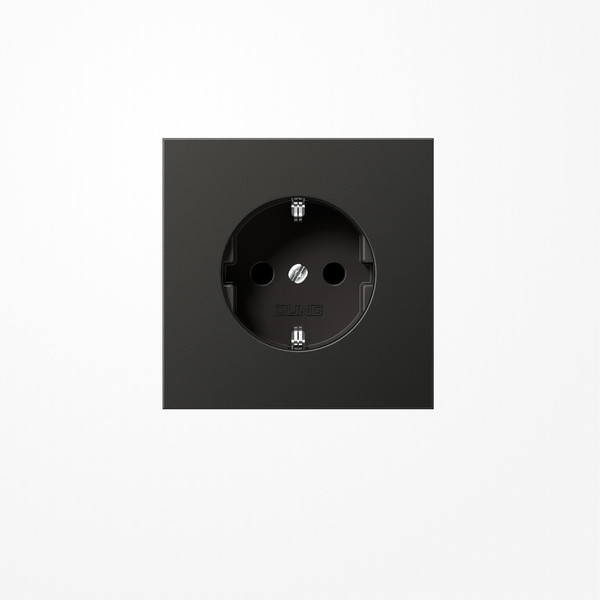 Jung AL1520KIAN SCHUKO-Steckdose, 16 A 250 V ~, SAFETY+, Aluminium lackiert, Serie LS, anthrazit