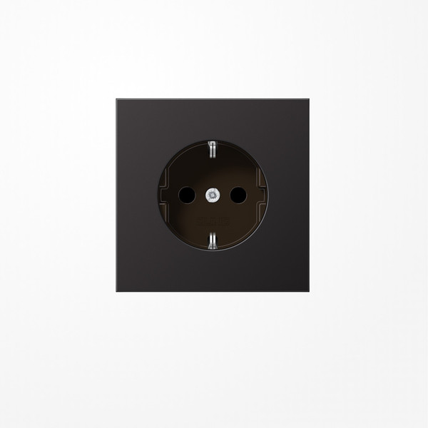 Jung AL1520KID SCHUKO-Steckdose, 16 A 250 V ~, SAFETY+, Aluminium lackiert, Serie LS, dark