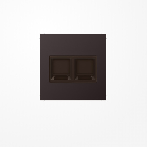 Jung AL1969-25WED Abdeckung (gerastet) für Modular-Jack-Steckbuchsen, 2fach, EMT, AMP, MTRJ, Serie LS, dark (lackiertes Aluminium)