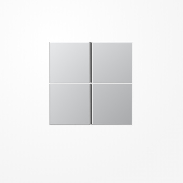 Jung AL2404TSA Tastensatz 4fach, F40, Serie LS, Aluminium