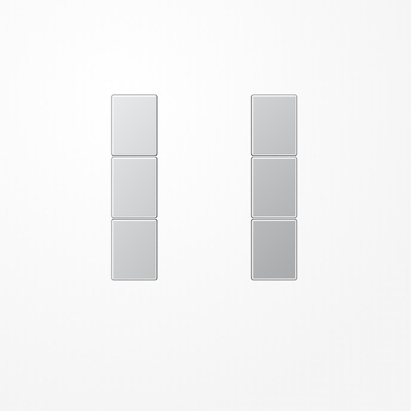 Jung AL2503TSA Tastensatz 3fach, F50, Serie LS, Aluminium